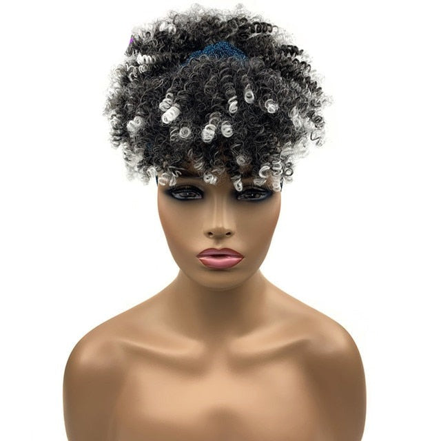 Kinky Curly Synthetic Headband Wigs For Women