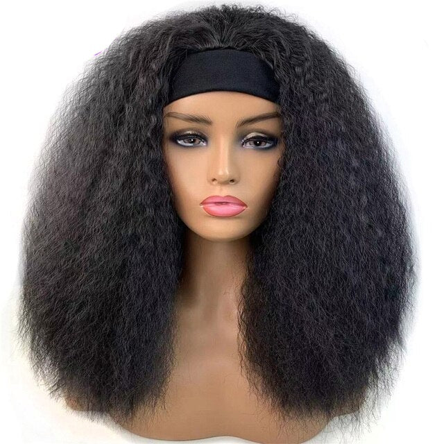 Kinky Curly Synthetic Headband Wigs For Women