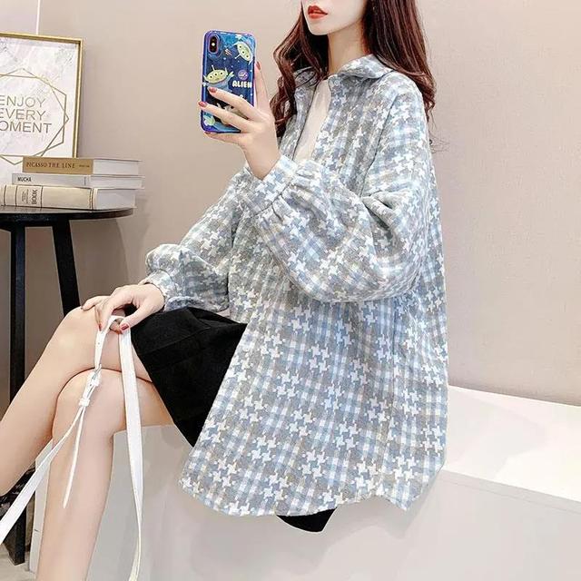 Retro Houndstooth Jacket for Women