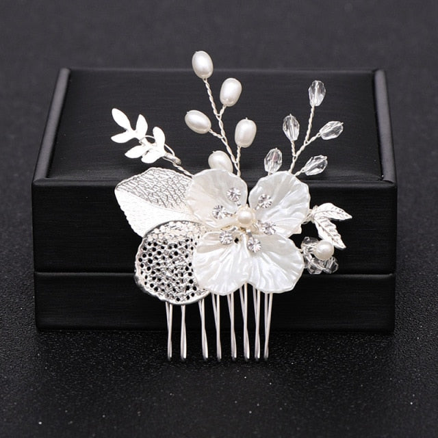 Pearl Crystal Wedding Hair Comb