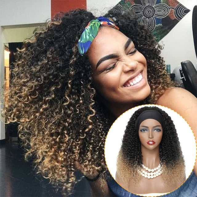 Curly Synthetic Headband Wig For Women