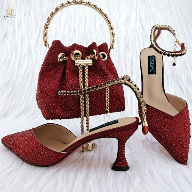 Pointed Shoes with Designer bag for Women