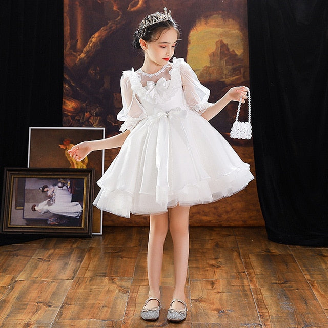 Princess Short Sleeve Flower Girl Dress