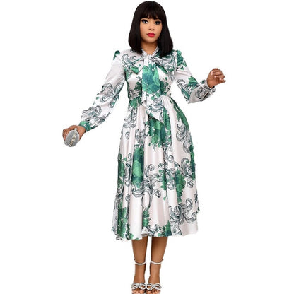 Long Sleeves Printed Dress for Women