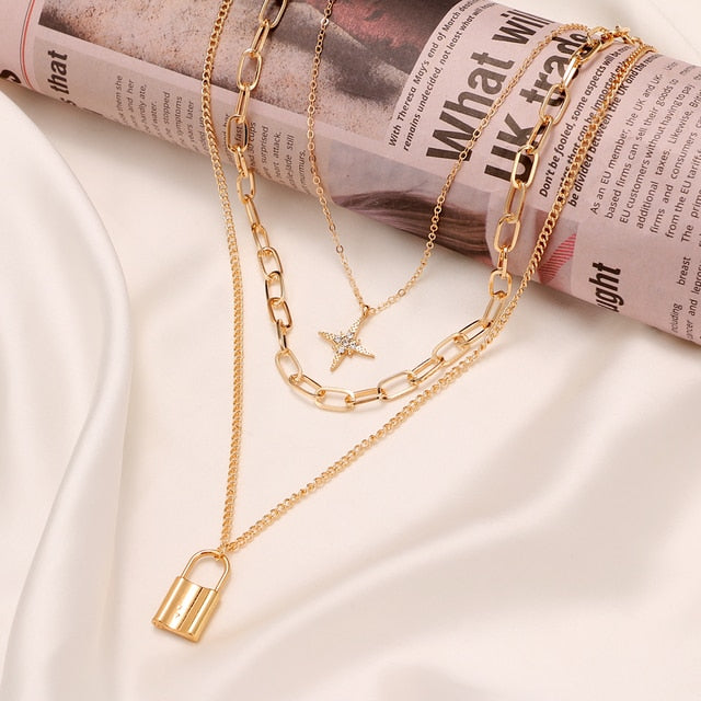 Multi Layered Pendant Necklace For Women