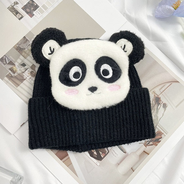 Cute Cartoon Baby Hat With Animal Face for Kids