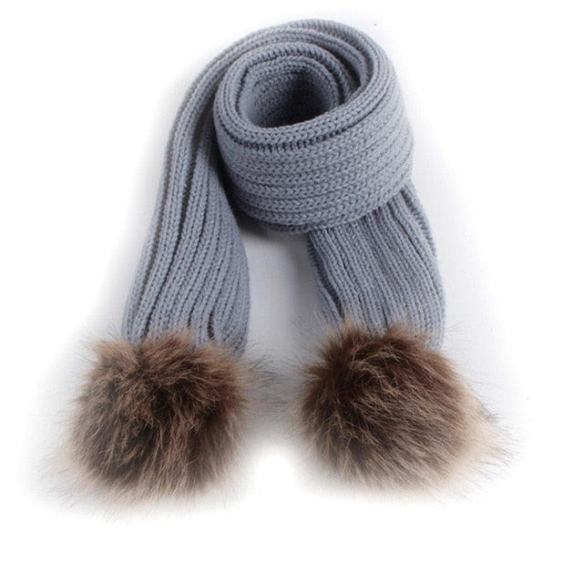 Pompom Winter Warm Scarf