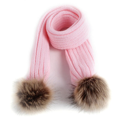 Pompom Winter Warm Scarf